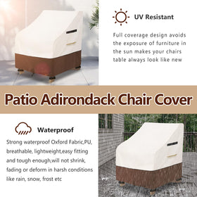 Osileyo Adirondack chair cover bottom drawstring and buckles secure in windy days.