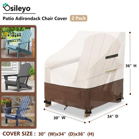 Osileyo Adirondack chair cover close-up fabric shows durable waterproof 600D material.
