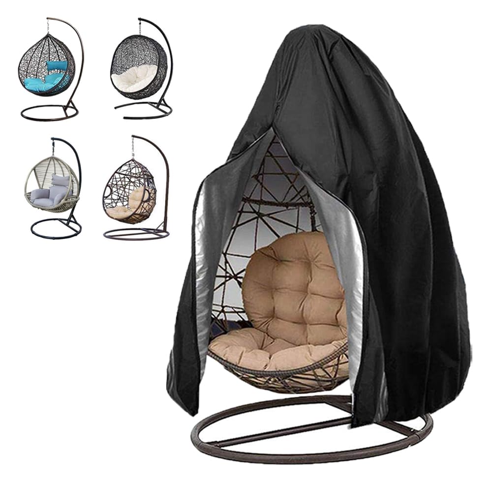 Oslimea patio egg chair cover waterproof fabric protects outdoor furniture from rain and sun.