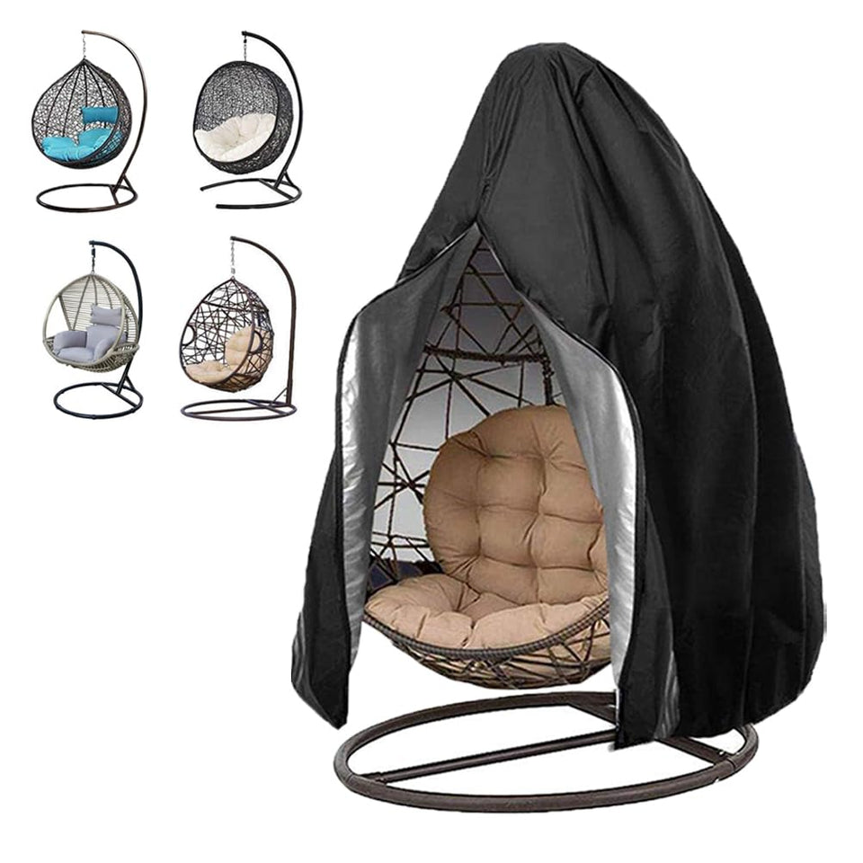 Oslimea patio egg chair cover waterproof fabric protects outdoor furniture from rain and sun.