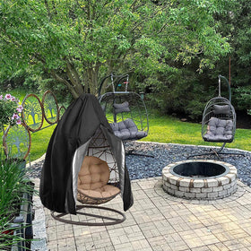 Oslimea waterproof cover for wicker swings reduces maintenance.