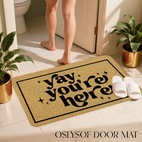OSLYSOF dirt-trapping mat helps keep floors cleaner after outdoor guests