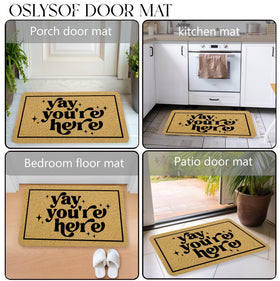 OSLYSOF porch entrance doormat adds curb appeal indoors or outdoors