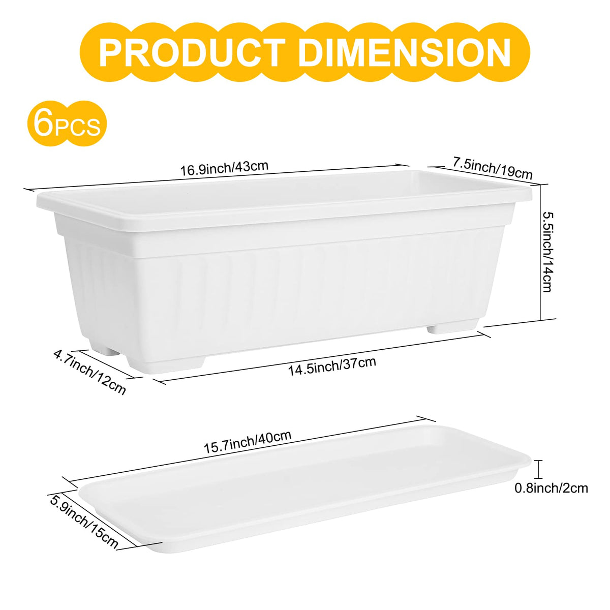 OSMOFUZE rectangular window box planter complements outdoor areas
