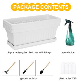 OSMOFUZE white planter blends with decor for flowers and herbs