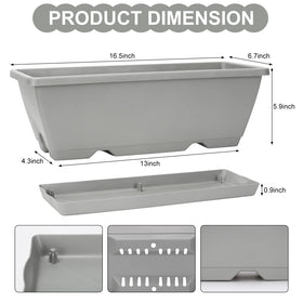 OSMOFUZE rectangle planter showcases a modern, space-saving shape