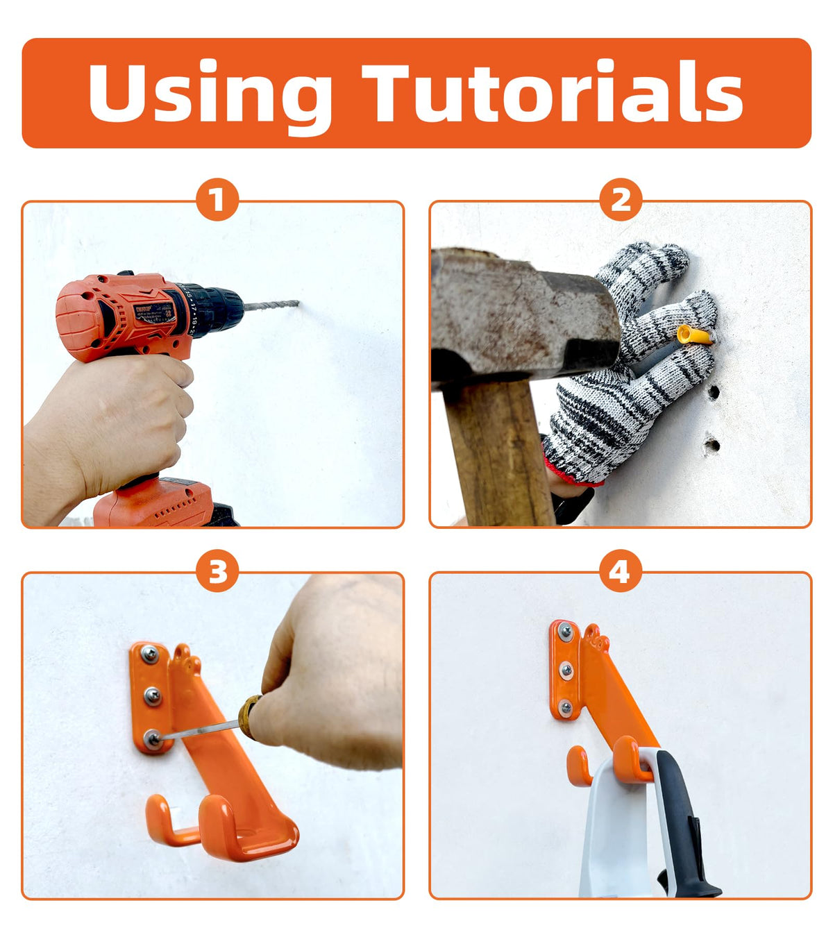 Screws and mounting hardware included with OSROENE chainsaw rack