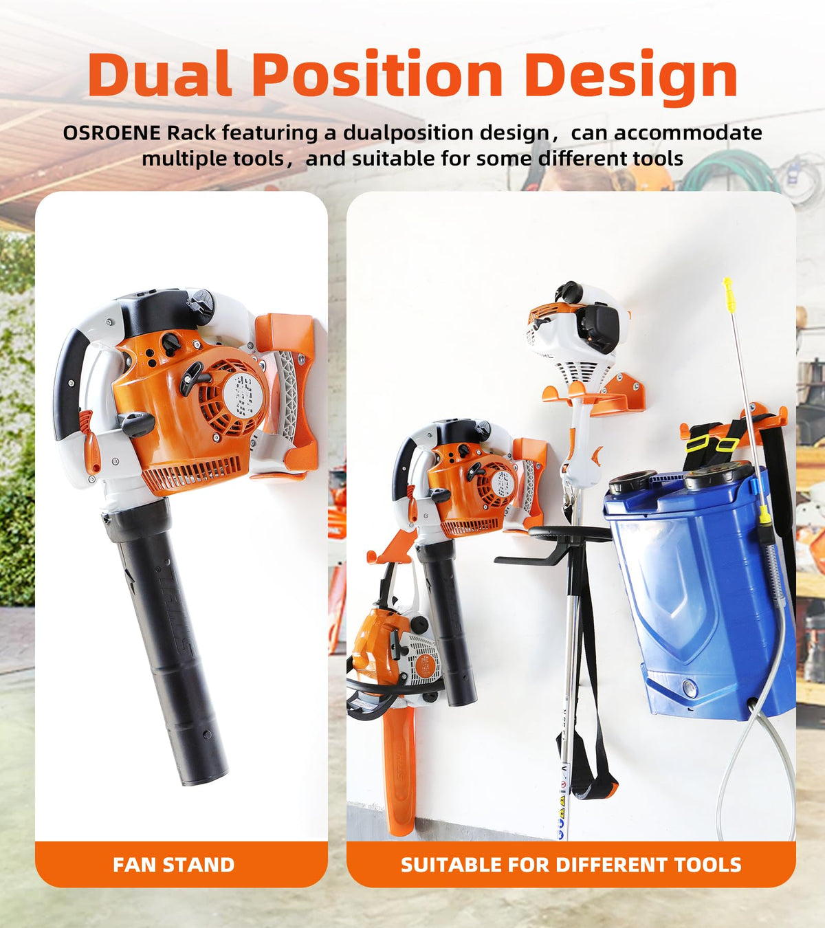 OSROENE easy-hang-design enables fast mounting without a retaining pin.