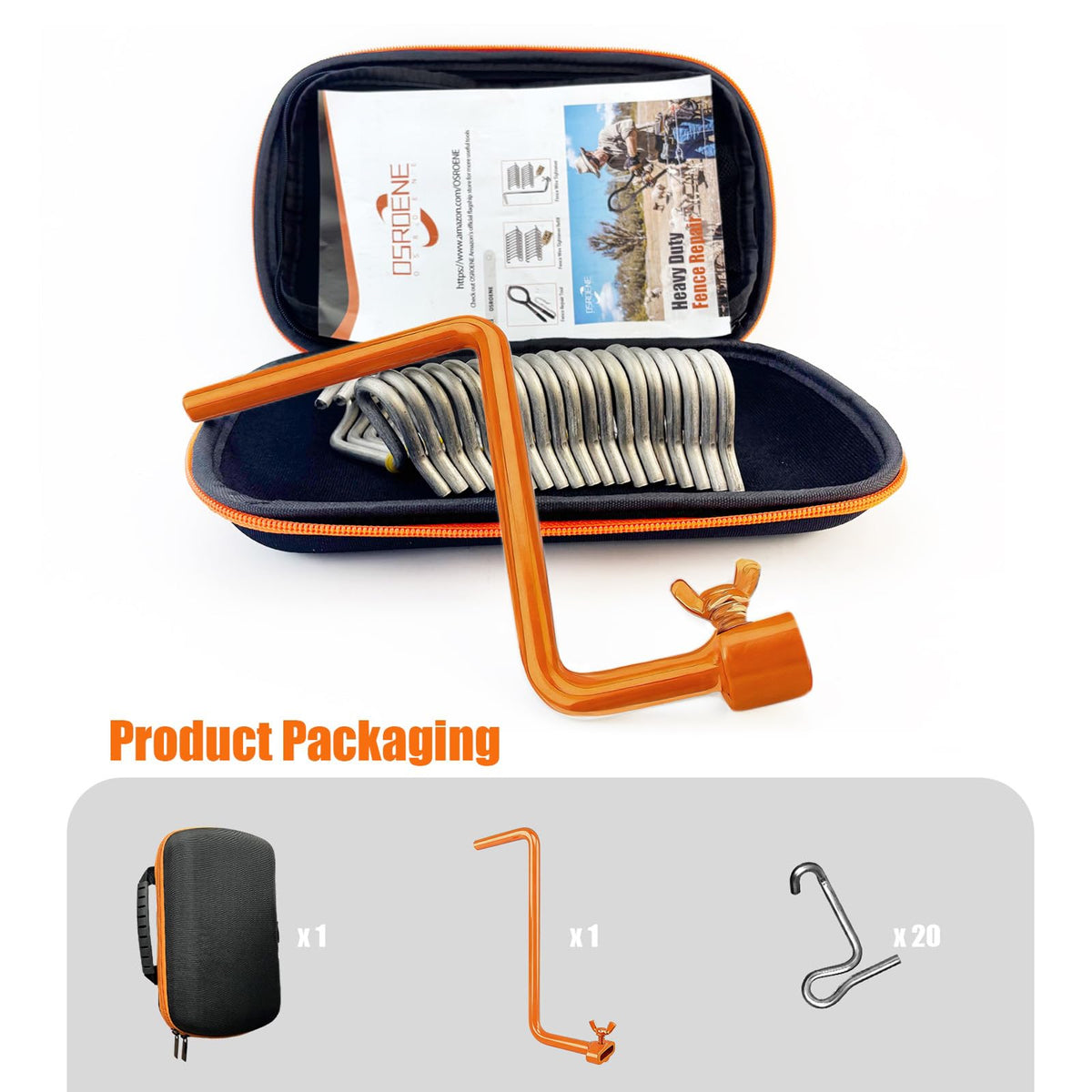 OSROENE fence tightener handle enables easy, controlled tightening