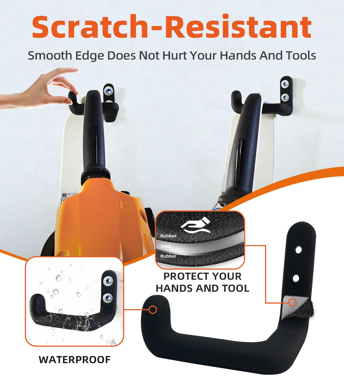 OSROENE wall hanger bracket with two screws for durable mounting.