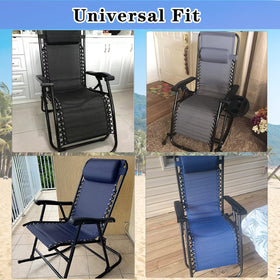Ostlttyn patio lounge chair setup shows versatile fit for various sun loungers.