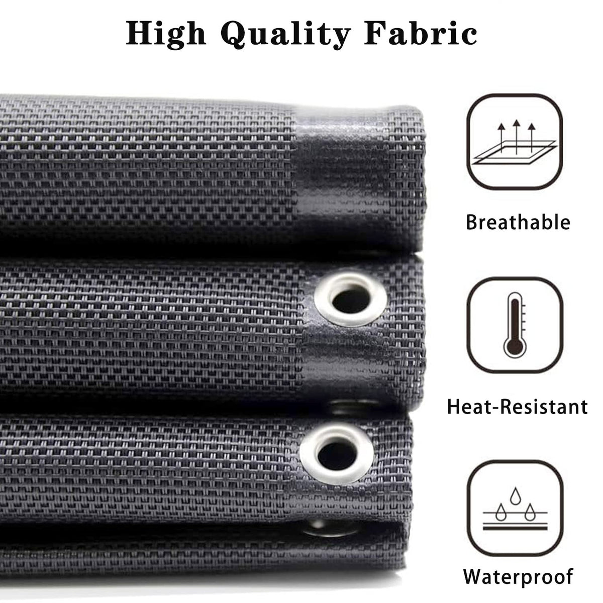 Ostlttyn textilene fabric close-up highlights breathable, water-repellent weave.