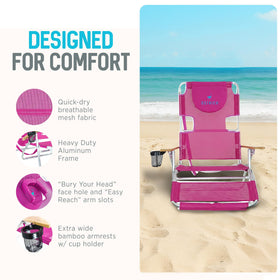 Ostrich Original 3N1 high-back design supports longer outdoor sessions
