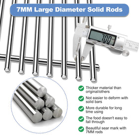 OTAMECE stainless-steel grates dimension view for Genesis II setup