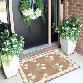 Othilic front door mat with non-slip backing improves safety on busy entryways.