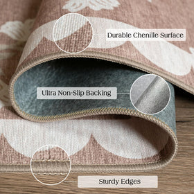 Othilic front door mat with scalloped edge adds vintage charm to your porch.