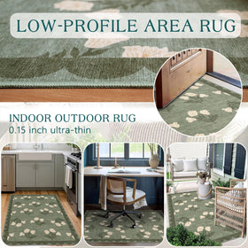 Othilic machine-washable porch rug simplifies cleaning after outdoor gatherings.