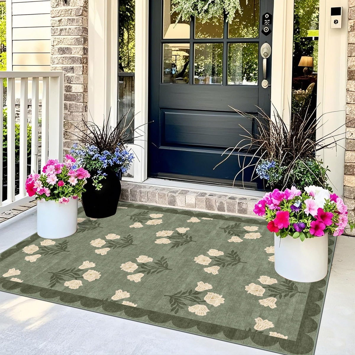 Othilic non-slip rubber backing keeps entryway rugs in place during everyday use.