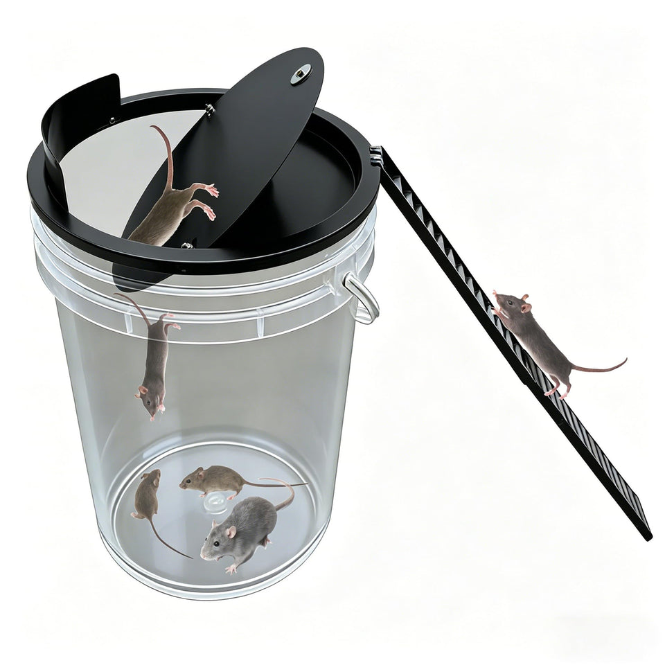 OTIHGUG bucket lid mouse trap in metal design for durable use
