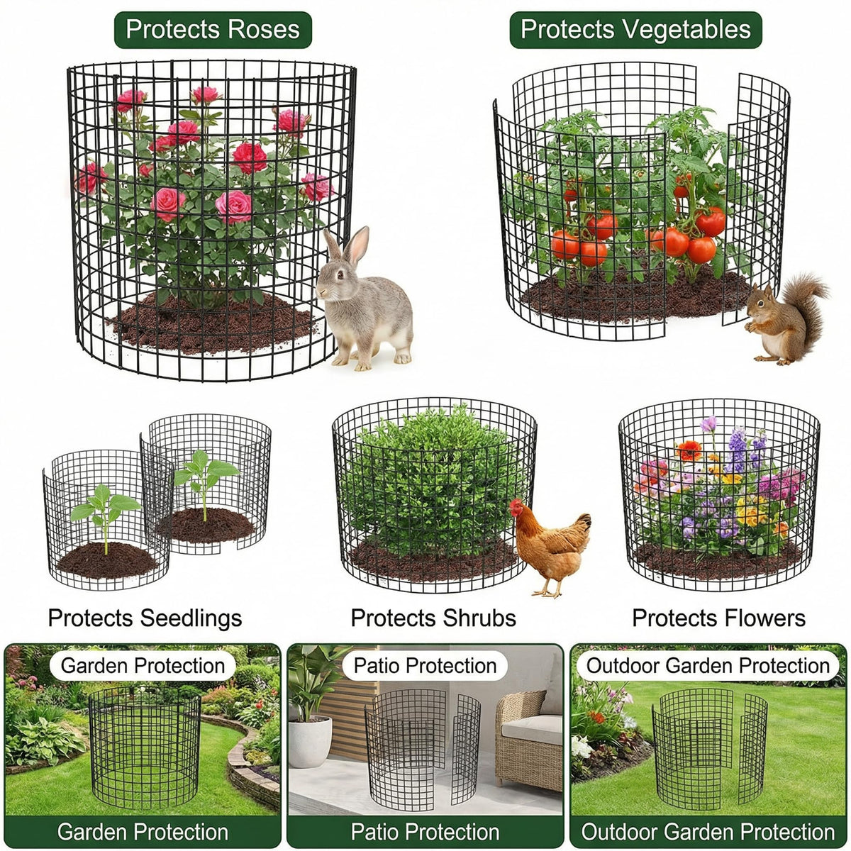 OTKLLBB garden use emphasizes outdoor plant protection from wildlife
