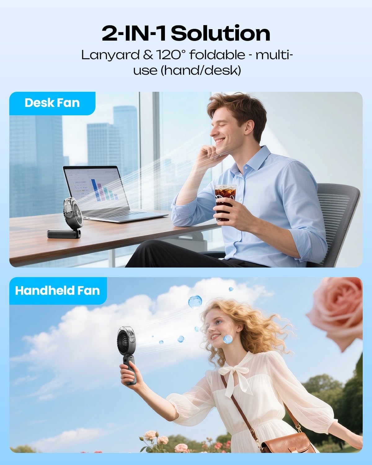 Otlonpe desktop cooler mode with misting for office or home.