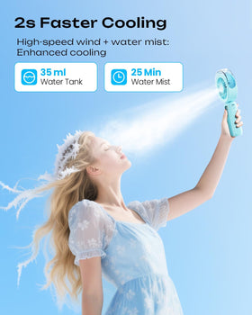 Otlonpe misting fan with 4-speed control for customizable airflow.