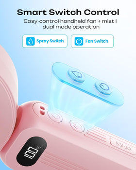 Otlonpe handheld misting fan ideal for travel, office, and outdoor use.