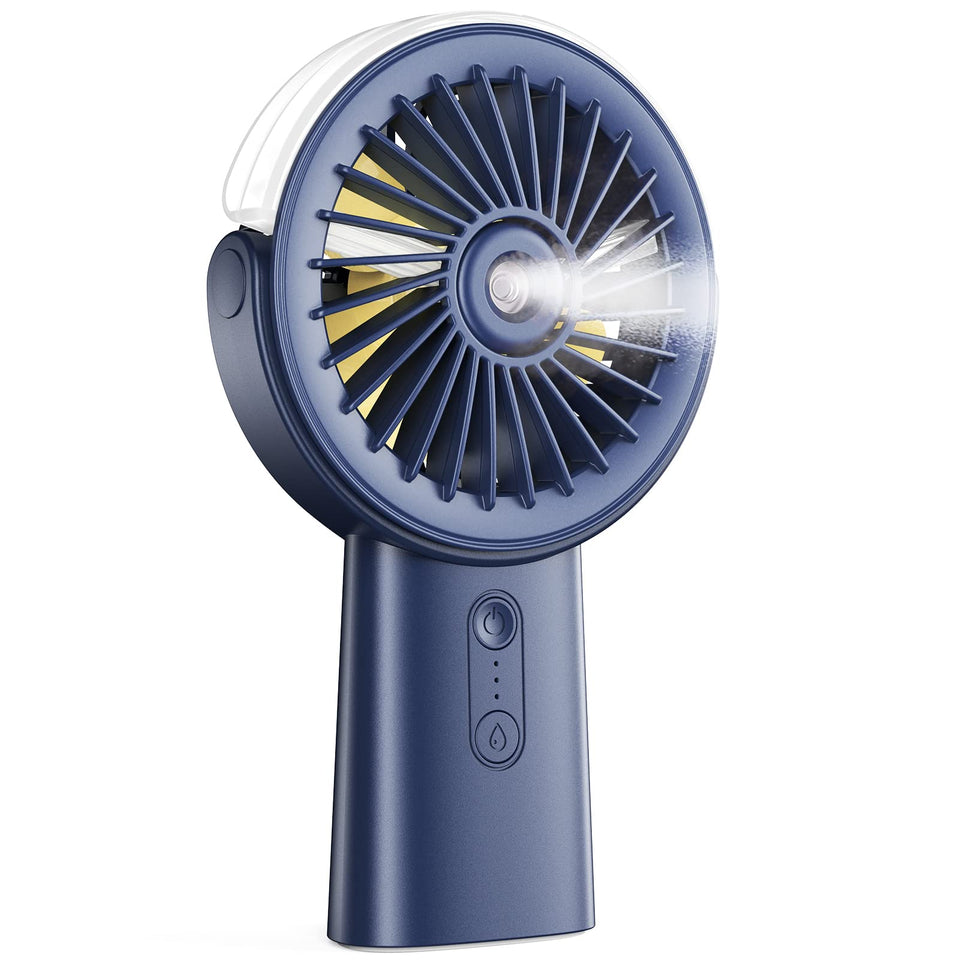 Otlonpe handheld misting fan offering portable cooling on the go.
