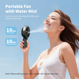 Otlonpe misting fan in-hand use highlights portable cooling wherever you go
