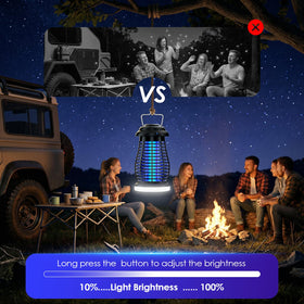 Otlotrte bug zapper is powered by a 4800mAh battery for long cordless use.