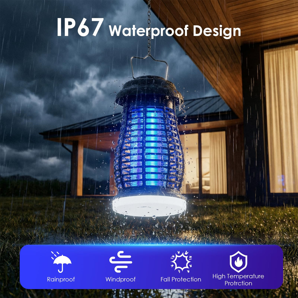 Otlotrte bug zapper is cordless and portable for any setting.