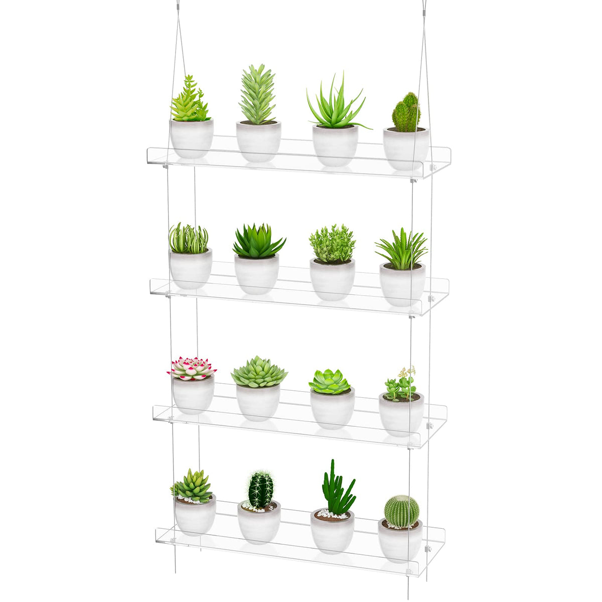 OtNiap transparent shelves maintain your window view while displaying decor.