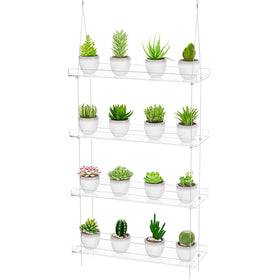 OtNiap transparent shelves maintain your window view while displaying decor.
