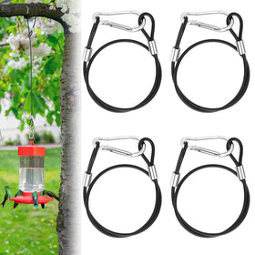 Otoolling bird feeder hook 18in close-up showing durable PVC-coated stainless steel for outdoors