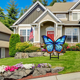 Otoolling durable iron butterfly stake is weather resistant for long-term display.