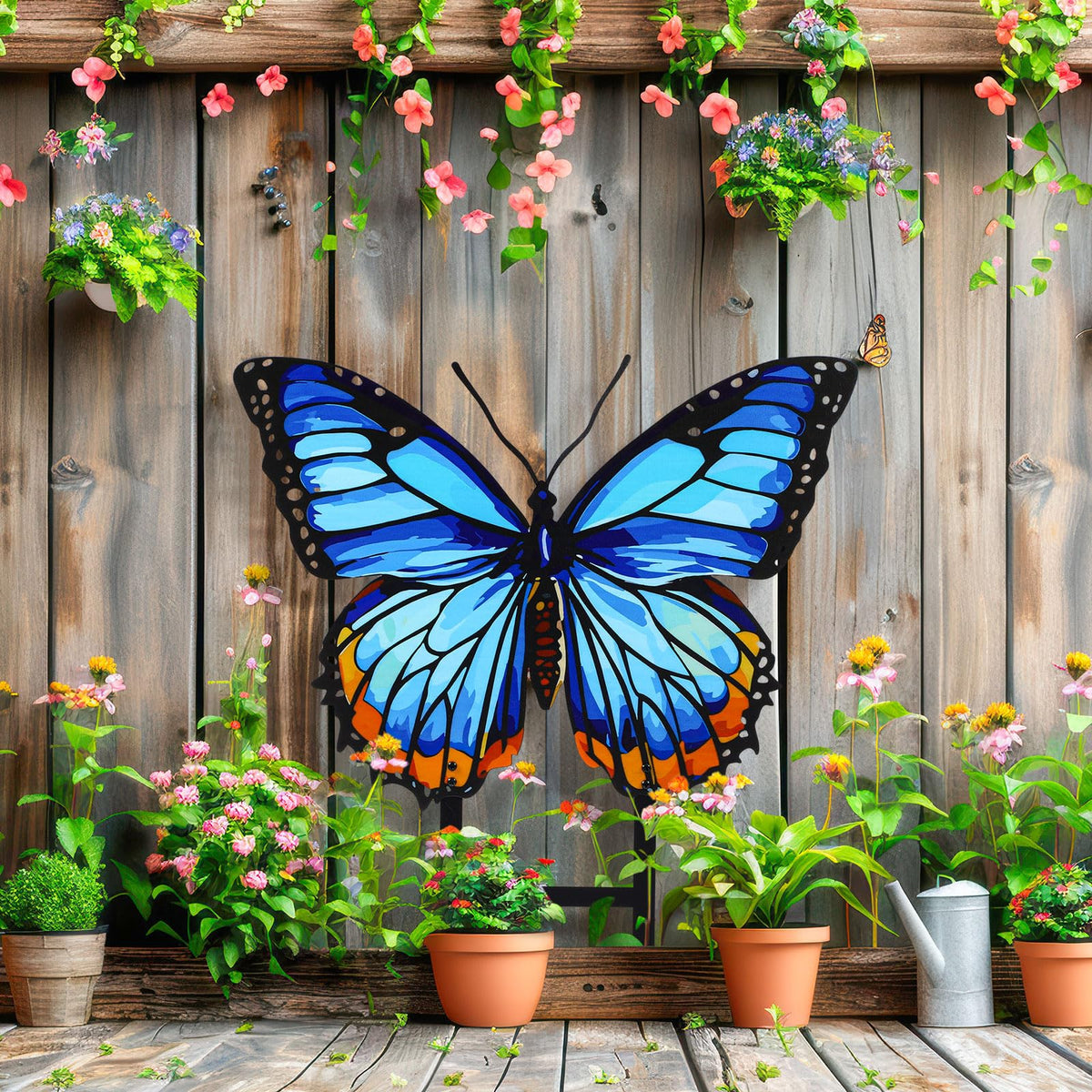 Otoolling easy-assemble butterfly garden stake for quick outdoor setup.