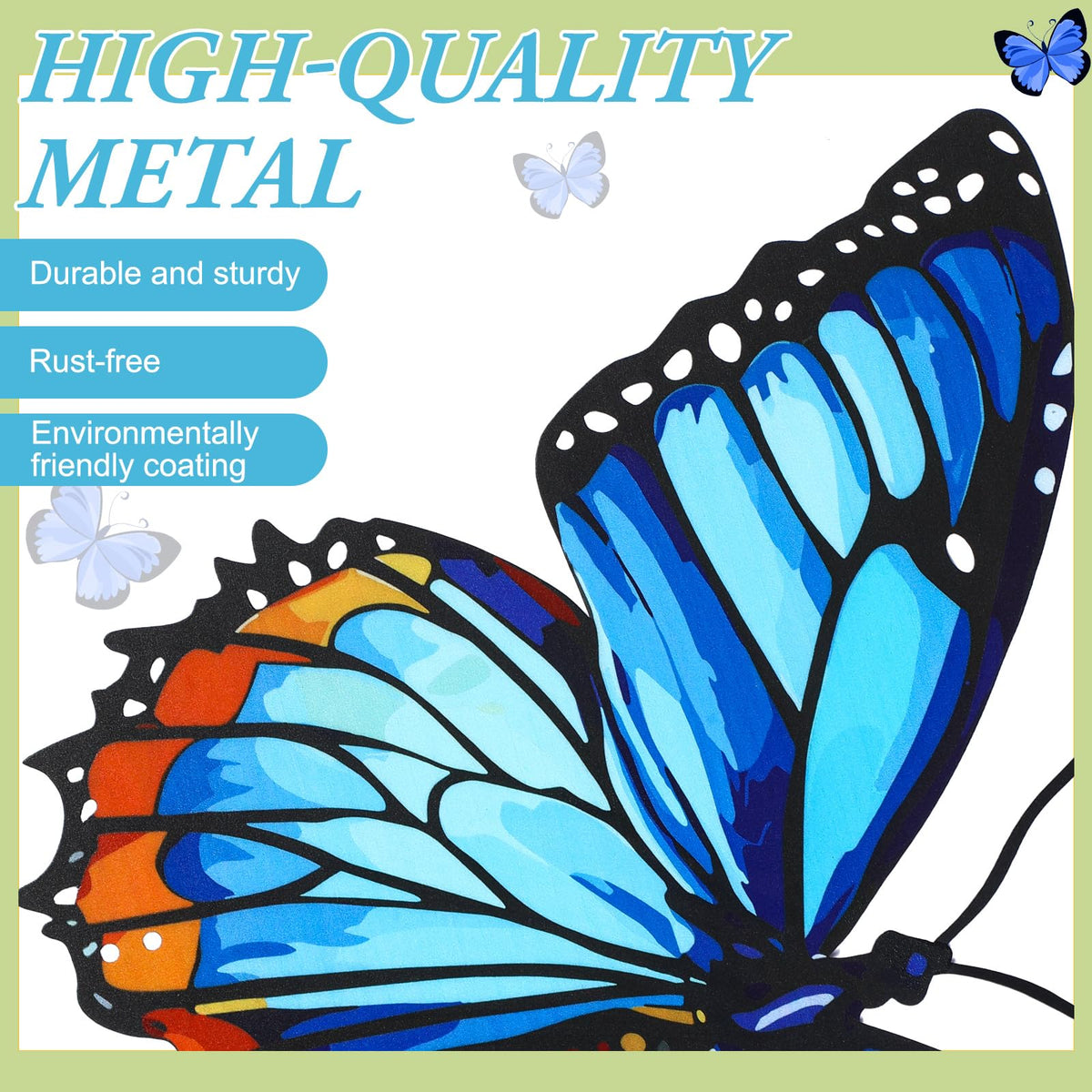 Otoolling large backyard butterfly stake stands as a focal point in any yard.