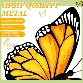 Otoolling metal butterfly garden stake showing simple assembly for outdoor use
