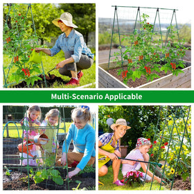 OTOSUNNY climbing plants support keeps cucumber vines accessible for harvest