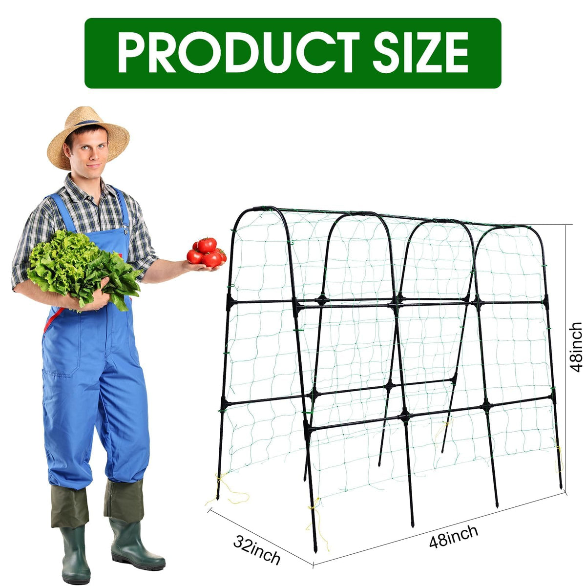 OTOSUNNY cucumber trellis encourages upward growth for cleaner harvest.