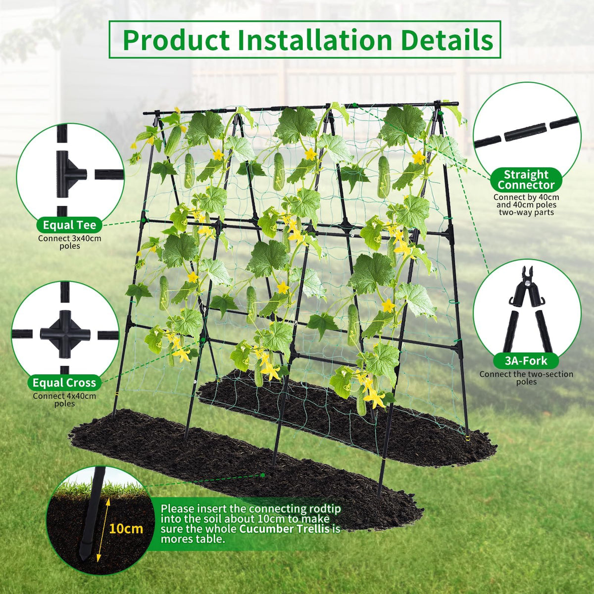 OTOSUNNY detachable A-frame structure enables easy storage after season.