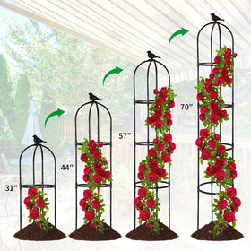 OTOSUNNY garden obelisk trellis for morning glory supports colorful vines