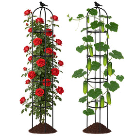 OTOSUNNY garden obelisk trellis supports roses for vertical growth