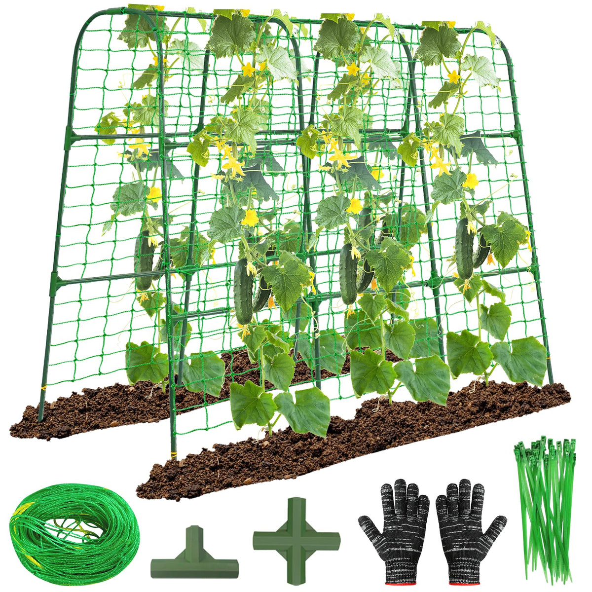 OTOSUNNY garden trellis arch supports climbing plants for easier harvest