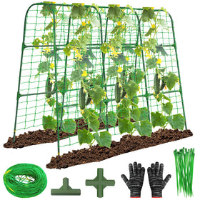 OTOSUNNY garden trellis arch supports climbing plants for easier harvest