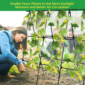 OTOSUNNY Garden Trellis netting detail supports fruiting vines with added airflow.