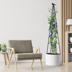 OTOSUNNY garden trellis obelisk 67inch 2-pack offers coordinated plant support