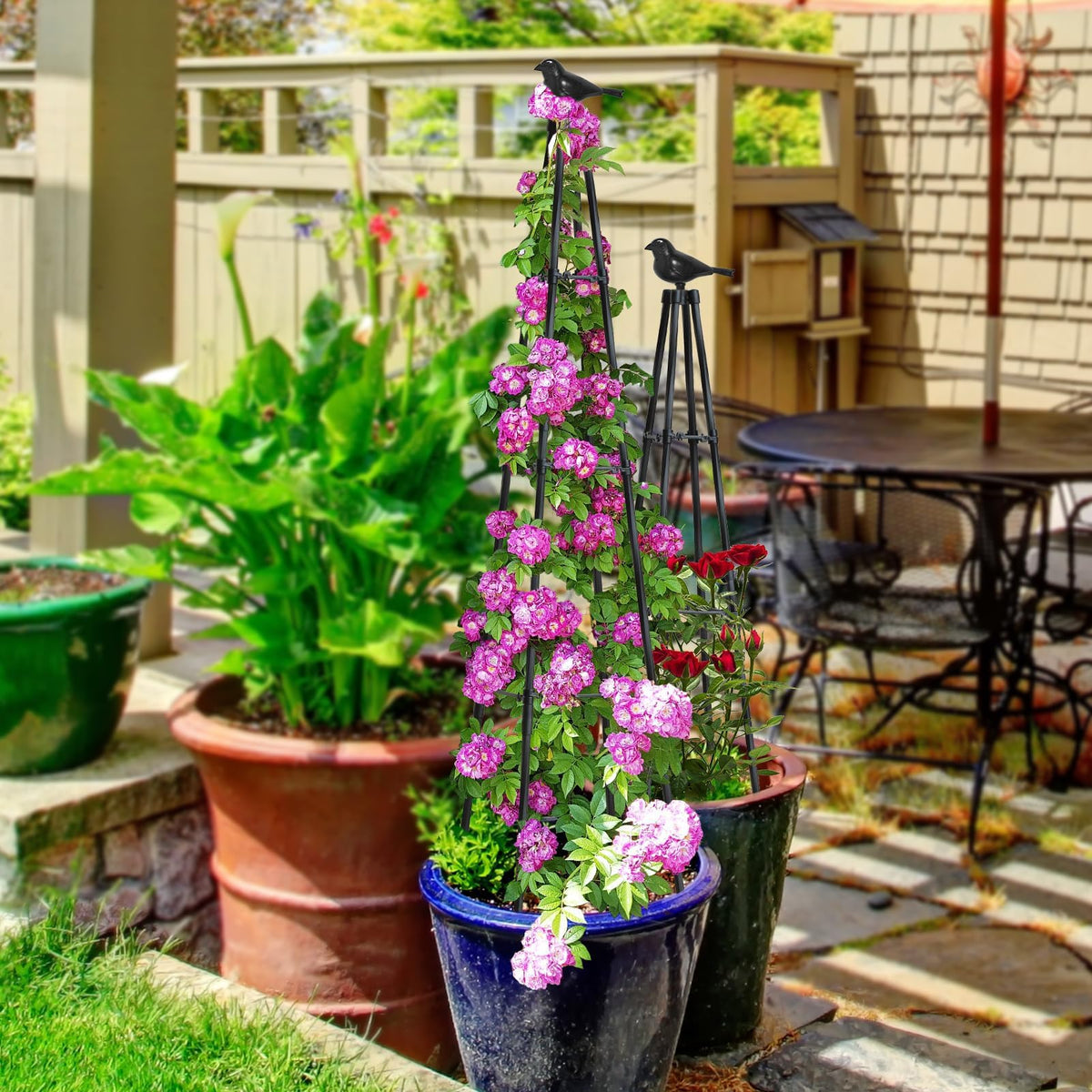 OTOSUNNY garden trellis obelisk 67inch climbers supported by durable structure