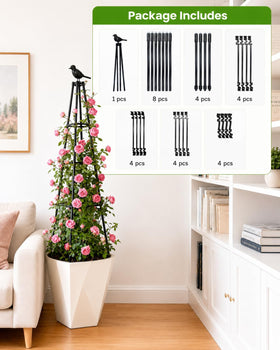 OTOSUNNY garden trellis obelisk 67inch in tomato vine setup for sturdy support