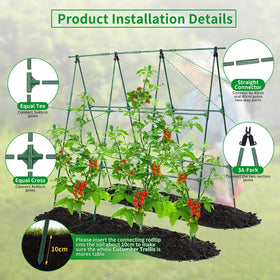 OTOSUNNY rustproof PE-coated steel trellis withstands weather and supports vines